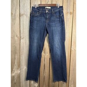 Levis 505 Straight Leg Jeans Women's  30x30 Dark Wash Flap Pocket Denim